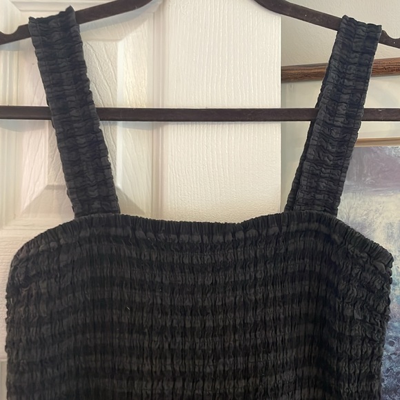 H&M smocked grey black gingham romper size small - Picture 4 of 8